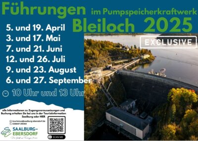 Termine für Führungen im Pumpspeicherkraftwerk Bleiloch 2025 stehen fest (Bild vergrößern)
