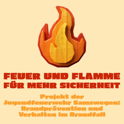 Foto zur Meldung: Feuer und Flamme für mehr Sicherheit - Projekt der Jugendfeuerwehr Samswegen: Brandprävention und Verhalten im Brandfall