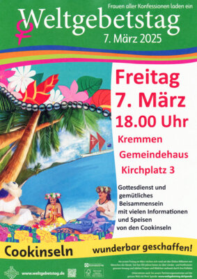 7. März, Weltgebetstag in Kremmen (Bild vergrößern)