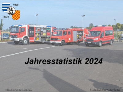 Meldung: Jahresstatistik der Einsätze 2024