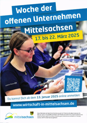 Woche der offenen Unternehmen in Mittelsachsen, 17.03.2025 bis 22.03.2025 (Bild vergrößern)