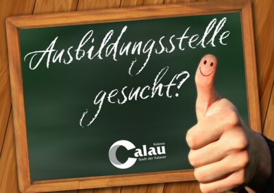 Mit der Ausbildungsfibel möchte die Stadt Calau junge Menschen bei der Suche nach Ausbildungsplätzen unterstützen. Grafik: pixabay / geralt, Montage: Stadt Calau (Bild vergrößern)