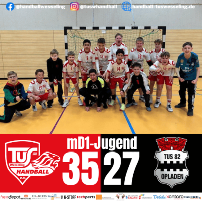 Meldung: mD1-Jugend : TuS 82 Opladen 2 - 35:27 [Spielbericht]