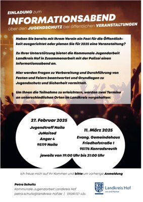 Einladung zum Informationsabend (Bild vergrößern)