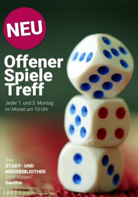 Neues Angebot: Offener SpieleTreff in der Stadt- und Kreisbibliothek (Bild vergrößern)