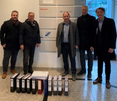 Protestaktion zur Einführung des PBN-Verfahren am Flughafen BER