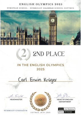 Congratulations! - Herzlichen Glückwunsch!