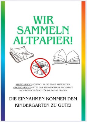 Wir sammeln Altpapier!
