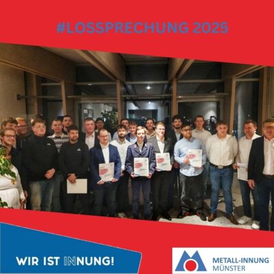 Lossprechungsfeier der Metall-Innung Münster: Neue Gesellinnen und Gesellen gefeiert (Bild vergrößern)