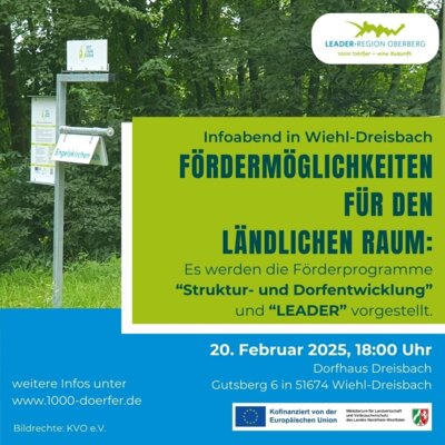 Meldung: Infoabend zu LEADER und Struktur- und Dorfentwicklung