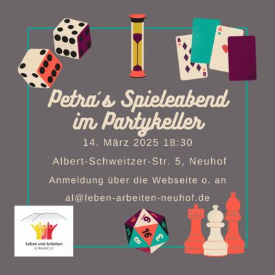 14.03.2025 Petra's Spieleabend im Partykeller Altes Pfarrhaus
