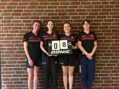 Chiara Ullrich, Ivana Bednjicki, Michelle Krause & Monika Blessing (v.l.n.r) gelingt der perfekte Rückrunden-Start. Foto: Lucija Bednjicki (Bild vergrößern)