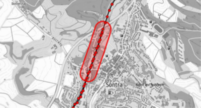 Baumaßnahmen der DB InfraGO im Bereich des Bahnhofs Sontra (Bild vergrößern)