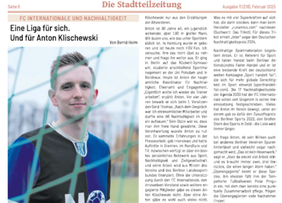 Inter mit Bericht in der Stadtteilzeitung (Bild vergrößern)