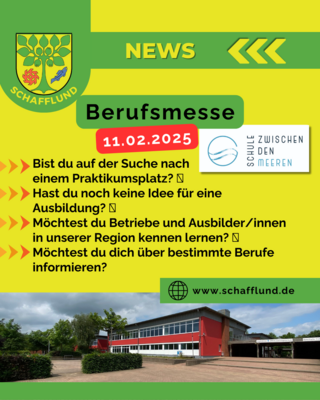 Berufsmesse in der Schule zwischen den Meeren