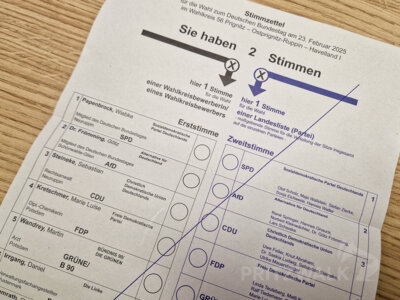 Die Stimmzettel für die Bundestagswahl am 23. Februar 2025 liegen vor. Foto: Stadt Pritzwalk (Bild vergrößern)