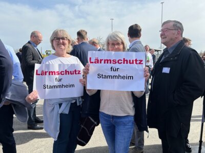 Demonstration gegen Ausbau und Lärm vom Containerbahnhof (Bild vergr&ouml;&szlig;ern)