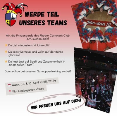 Schnuppertraing - Werde Teil unseres Teams