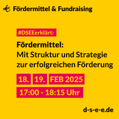 DSEEerklärt Fördermittel
