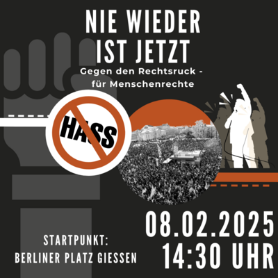 Nie wieder ist jetzt - Demo am 8. Februar (Bild vergr&ouml;&szlig;ern)