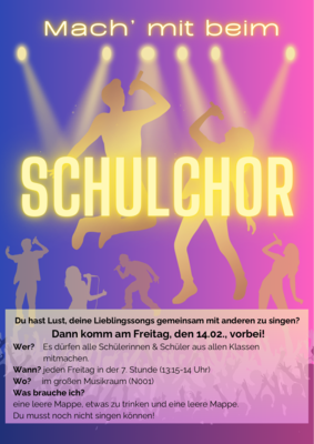 Mach` mit beim Schulchor
