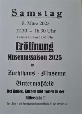 Start in die neue Museumssaison am 08.03.25