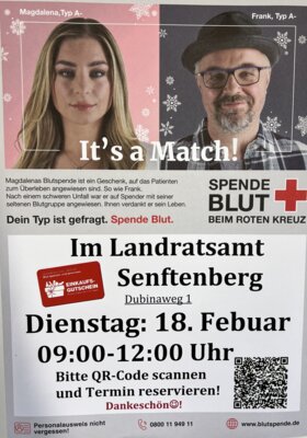 Blutspenden im Landratsamt am 18.02.2025 (Bild vergrößern)
