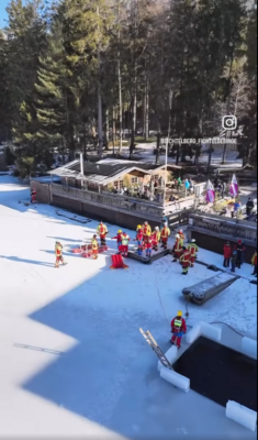 Eisrettung am Fichtelsee