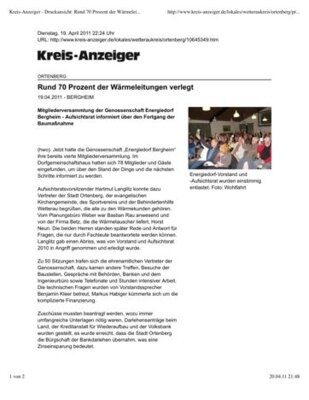 Rund 70 Prozent der Wärmeleitungen verlegt (Bild vergr&ouml;&szlig;ern)