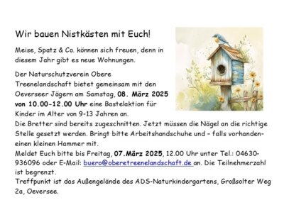 Nistkasten-Aktion für Kinder