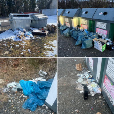 Meldung: Glas- und Papiercontainer am TSV-Gelände