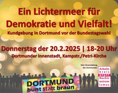 Lichterkette für Vielfalt am 20.02.2025 (Bild vergr&ouml;&szlig;ern)