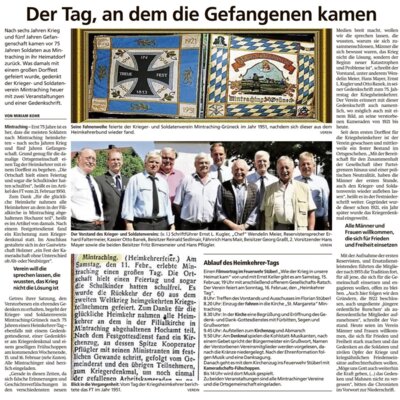 Heimkehrer Tag in Mintraching