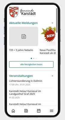 "Karstäpp" - Die App der Gemeinde Karstädt jetzt ONLINE! (Bild vergrößern)
