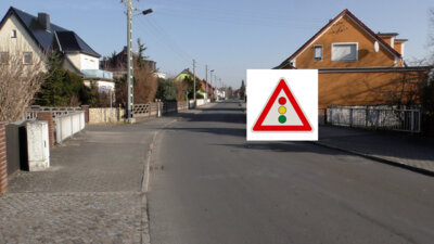 Die Bockwitzer Str. ist zwischen Nr 12-43 vom 24.02-17.04.25 halbseitig gesperrt