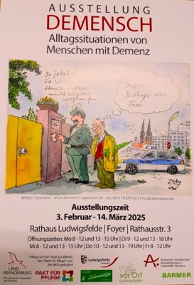 DEMENSCH_Plakat zur Ausstellung in Ludwigsfelde 2025