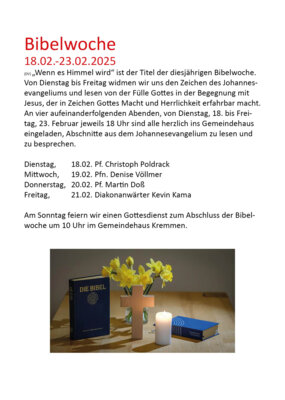 18.- 21.02. Bibelwoche (Bild vergrößern)