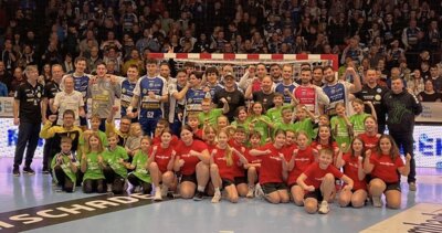 Ruhlaer Handball-Nachwuchs beim Heimspiel des ThSV Eisenach