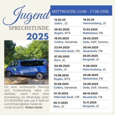 Meldung: Das Pilotprojekt “Jugendsprechstunde”