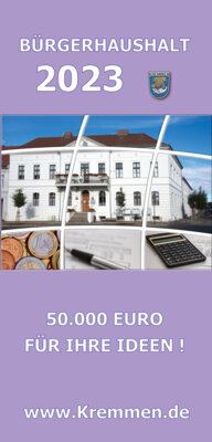 Flyer zum Bürgerhaushalt 2023