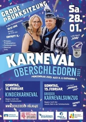 Meldung: Prinz Alexander II. und Prinzessin Katharina I. regieren Oberschledorn