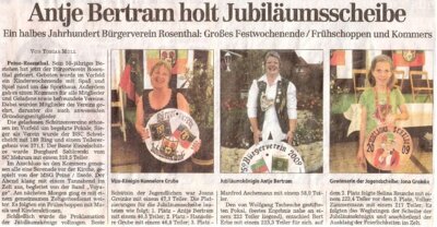 50.-jähriges Jubiläum Bürgerverein / Jubiläumsscheibe (Bild vergrößern)