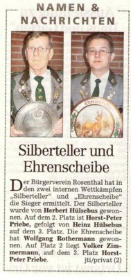 Silberteller und Ehrenscheibe 2008 (Bild vergrößern)