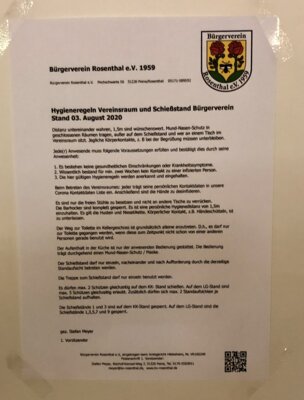 Hygieneregeln 2020 (Bild vergrößern)