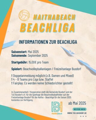 Beachvolleyball - Die Anmeldung zur Beachliga ist gestartet