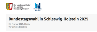 Ergebnisse der Bundestagswahl für die Gemeinde Glasau (Bild vergrößern)