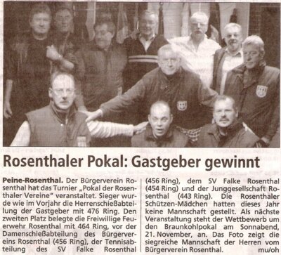 Pokal der Rosenthaler Vereine 2009 (Bild vergrößern)