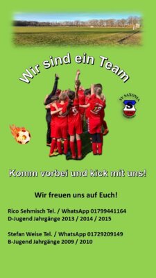 Wir sind ein Team - kommt vorbei und kickt mit uns!