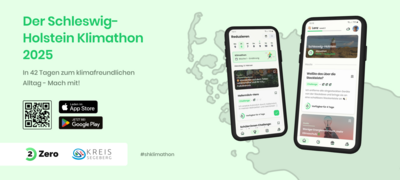 Klimathon Banner mit QR Code
