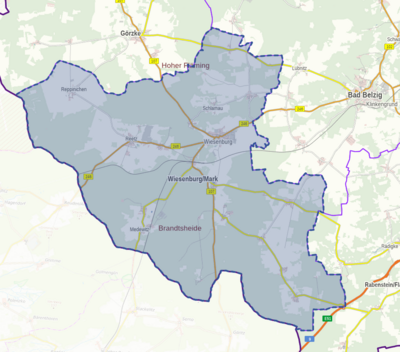 Bekanntmachung Beteiligung zum Entwurf Flächennutzungsplan mit Umweltbericht und Entwurf zum Landschaftsplan der Gemeinde Wiesenburg/Mark (Bild vergrößern)